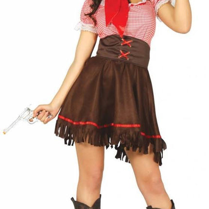 Cowgirl Kleid Braun Damen