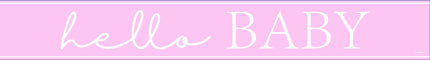 Geburtsbanner Rosa Hallo Baby 2.74m
