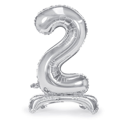 Folienballon Figur 2 Silber Standard Leer 70cm