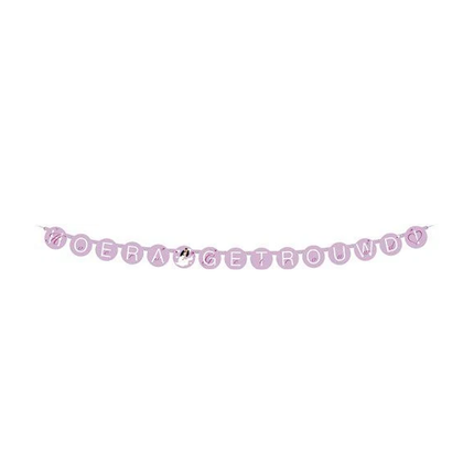 Hochzeitsbuchstaben-Girlande Pink Hooray Married 2.4m