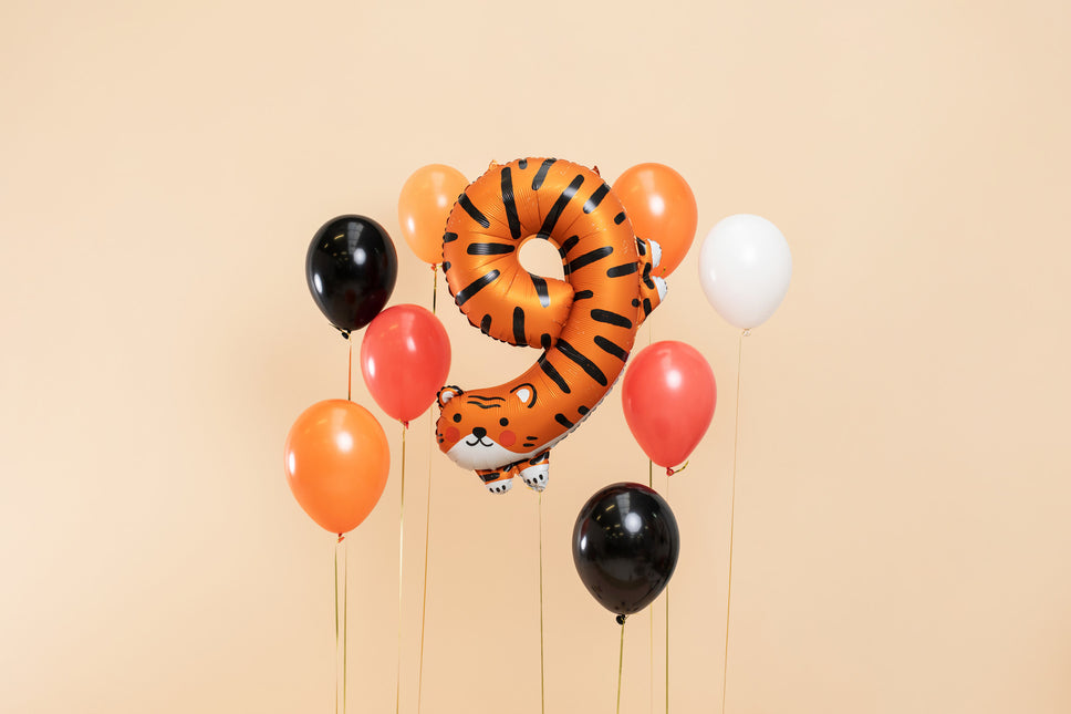 Heliumballon 9 Jahre Tiger Leer 76cm