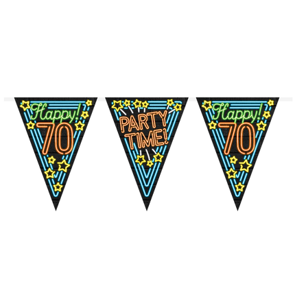 Girlanden 70 Jahre Neon 10m