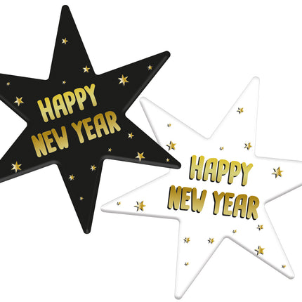 Silvester Untersetzer Sterne 14cm 6 Stk.