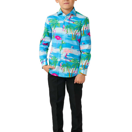 Hawaii Flamingo Shirt Junge <tc>OppoSuits</tc>