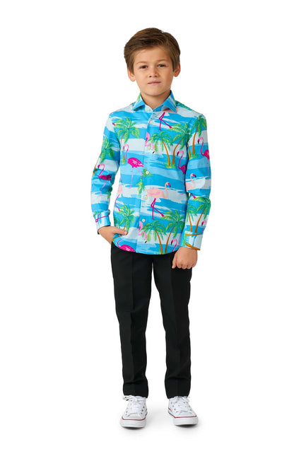 Hawaii Flamingo Shirt Junge <tc>OppoSuits</tc>