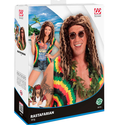 Braun blonde Perücke Rasta