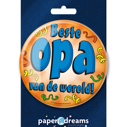 Button Bester Opa der Welt 10,2 cm