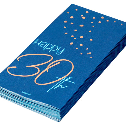 Servietten 30 Jahre Blau 33cm 10Stück