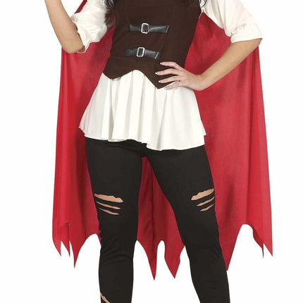 Rotkäppchen Halloween Kostüm Damen Rot