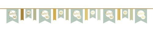50 Jahre Girlande Grün Gold 4m