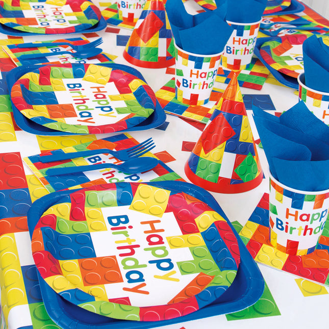 Lego Teller Happy Birthday 23cm 8Stück
