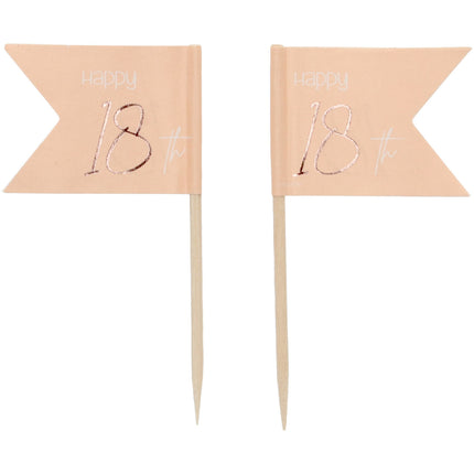 Prickers 18 Jahre Rose Gold 6,5cm 36Stück