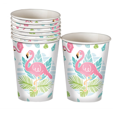 Flamingo Becher 250ml 8Stück