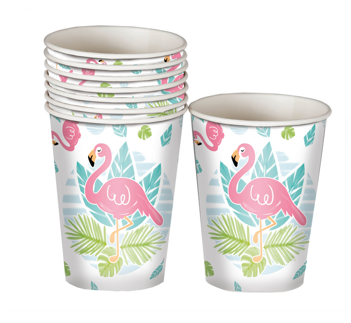 Flamingo Becher 250ml 8Stück