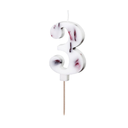 3 Jahr Kerze Blütenblätter 8cm