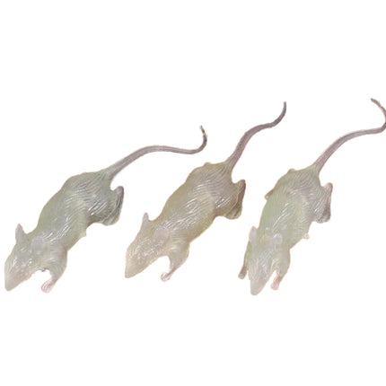 Tischdekoration Ratten Glow In The Dark 7cm 3tlg.