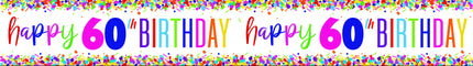 Happy Birthday Banner 60 Jahre 2.74m