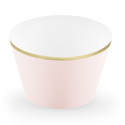 Cupcake-Formen Hellrosa Pastell 7,6 cm 6 Stück