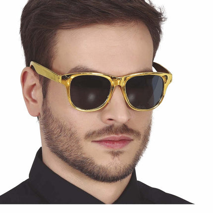 Goldene Brille Metallic