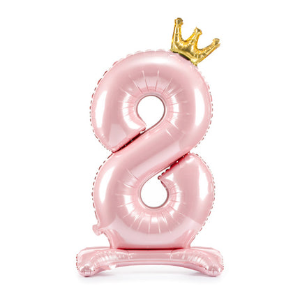 Folienballon Figur 8 Hellrosa Standard Leer 84cm
