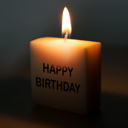 Buchstaben-Kerze Happy Birthday 4cm