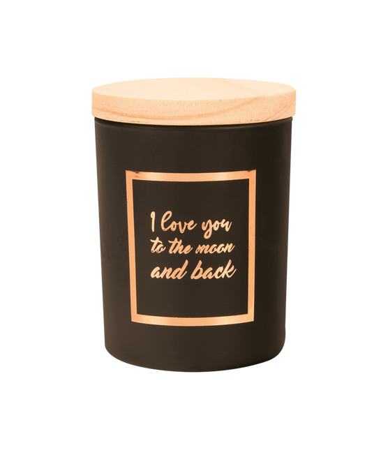 Duftkerze I Love You Schwarz 8cm