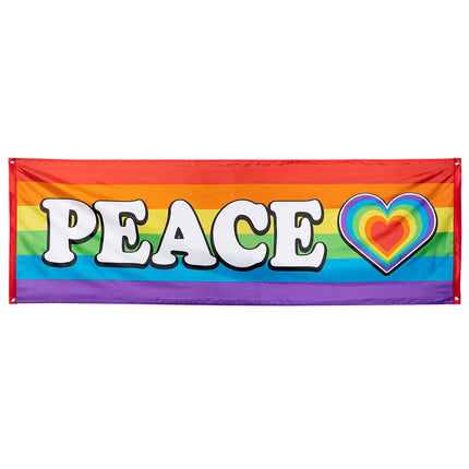 Regenbogen Banner Frieden 2.2m