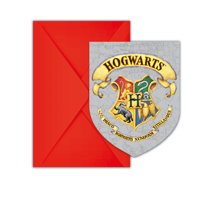 Harry Potter Einladungen und Umschläge 6 Stk.