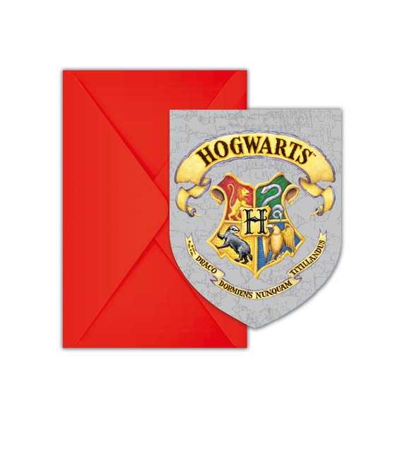 Harry Potter Einladungen und Umschläge 6 Stk.