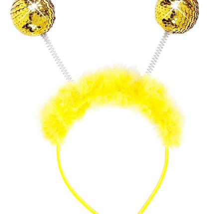 Goldenes Stirnband Discokugeln