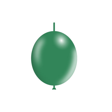 Dunkelgrüne Ballons mit Knöpfen 30cm 50Stk