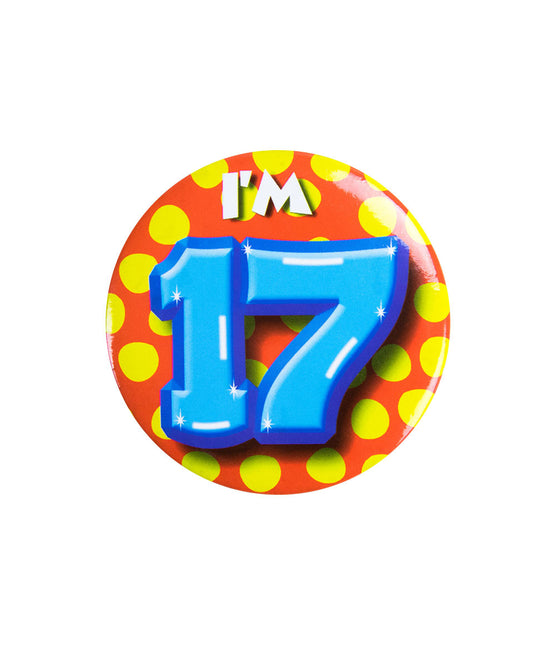Ich bin 17 Button 17 Jahre 5.5cm