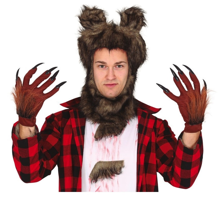 Halloween Handschuhe Werwolf Klauen