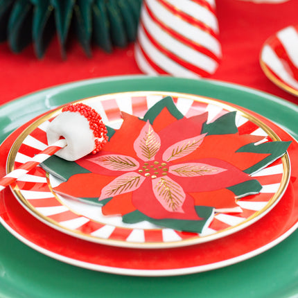 Servietten Roter Weihnachtsstern 15,5cm 20Stück
