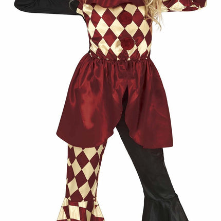 Horror Clown Halloween Kostüm Mädchen Rot