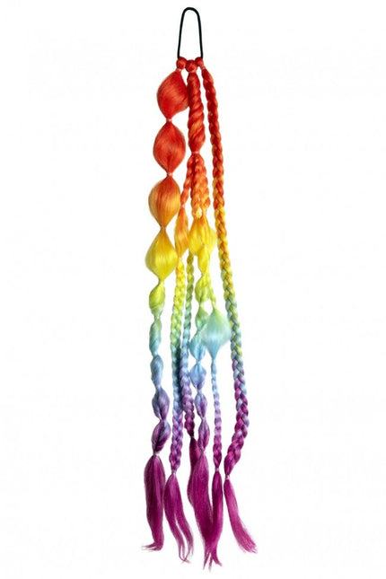 Haarverlängerung Festival Regenbogenfarben