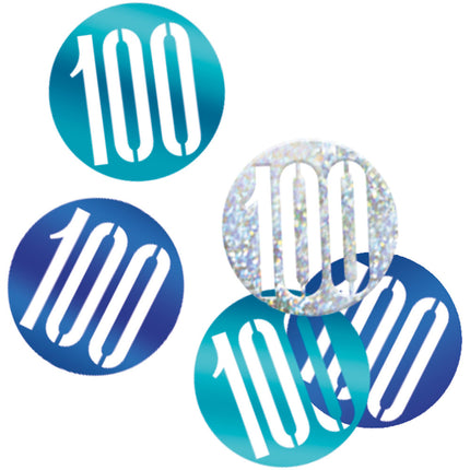 Tischkonfetti 100 Jahre Blau 14gr