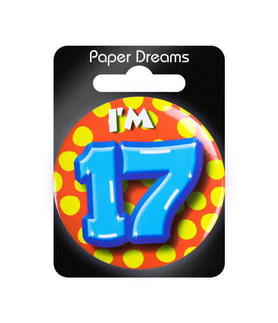 Ich bin 17 Button 17 Jahre 5.5cm