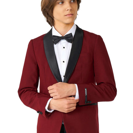 Bordeauxroter Smoking Junge Teen <tc>OppoSuits</tc>