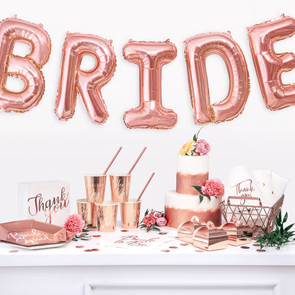Folienballon Buchstabe E Rose Gold Leer 35cm