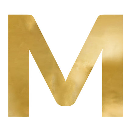 Spiegel Buchstabe M Gold 68cm