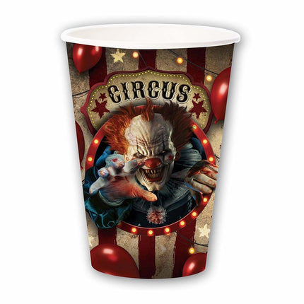 Halloween Becher Clown 355ml 6 Stk.