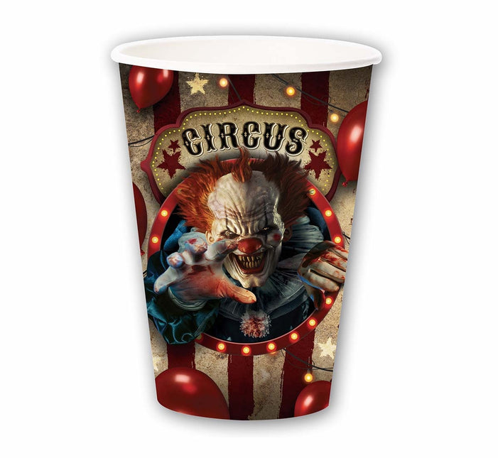 Halloween Becher Clown 355ml 6 Stk.