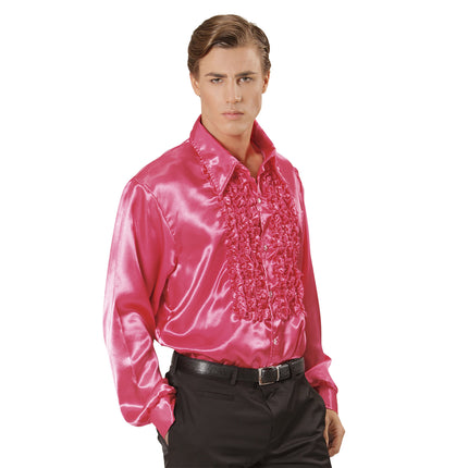 Disco 70S Bluse Rosa Männer