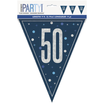 50 Jahre Girlande Blau 2,5m