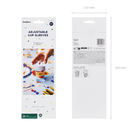 Space Cup Ärmel 23cm 6Stk