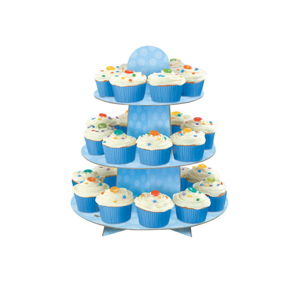 Cupcake Etagere Dots Blau 34cm