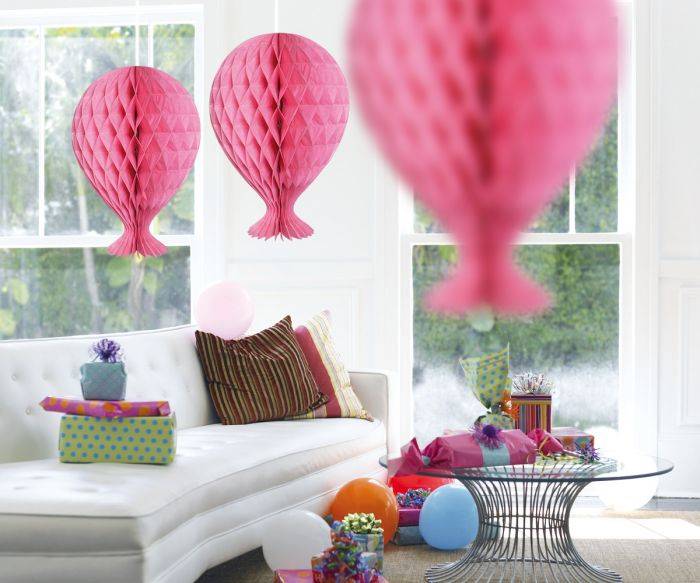 Wabenballon Hellrosa 37cm