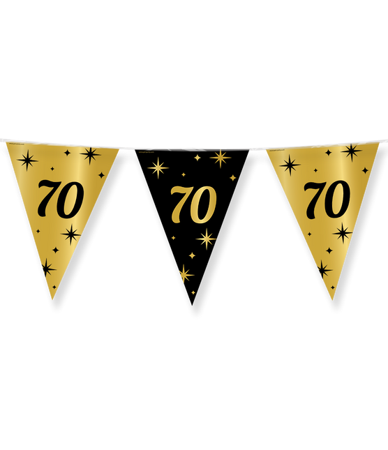Flaggenleine 70 Jahre Gold Schwarz 10m
