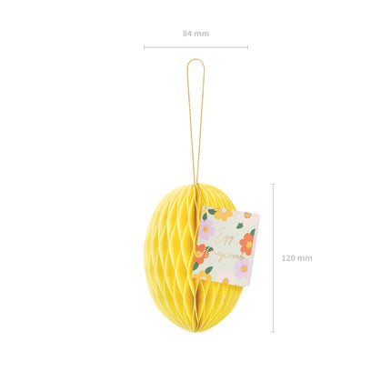 Gelbes Honigwaben-Osterei 12cm
